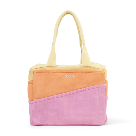 Front view of Soolla Studio Bag in Becca Sands, a pottery tool bag and artist bag