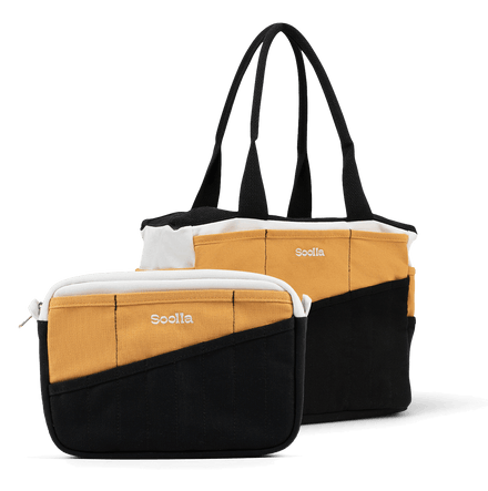 Soolla Studio Bag and Studio Pouch bundle in Samplehaus, for pottery tools and stationery