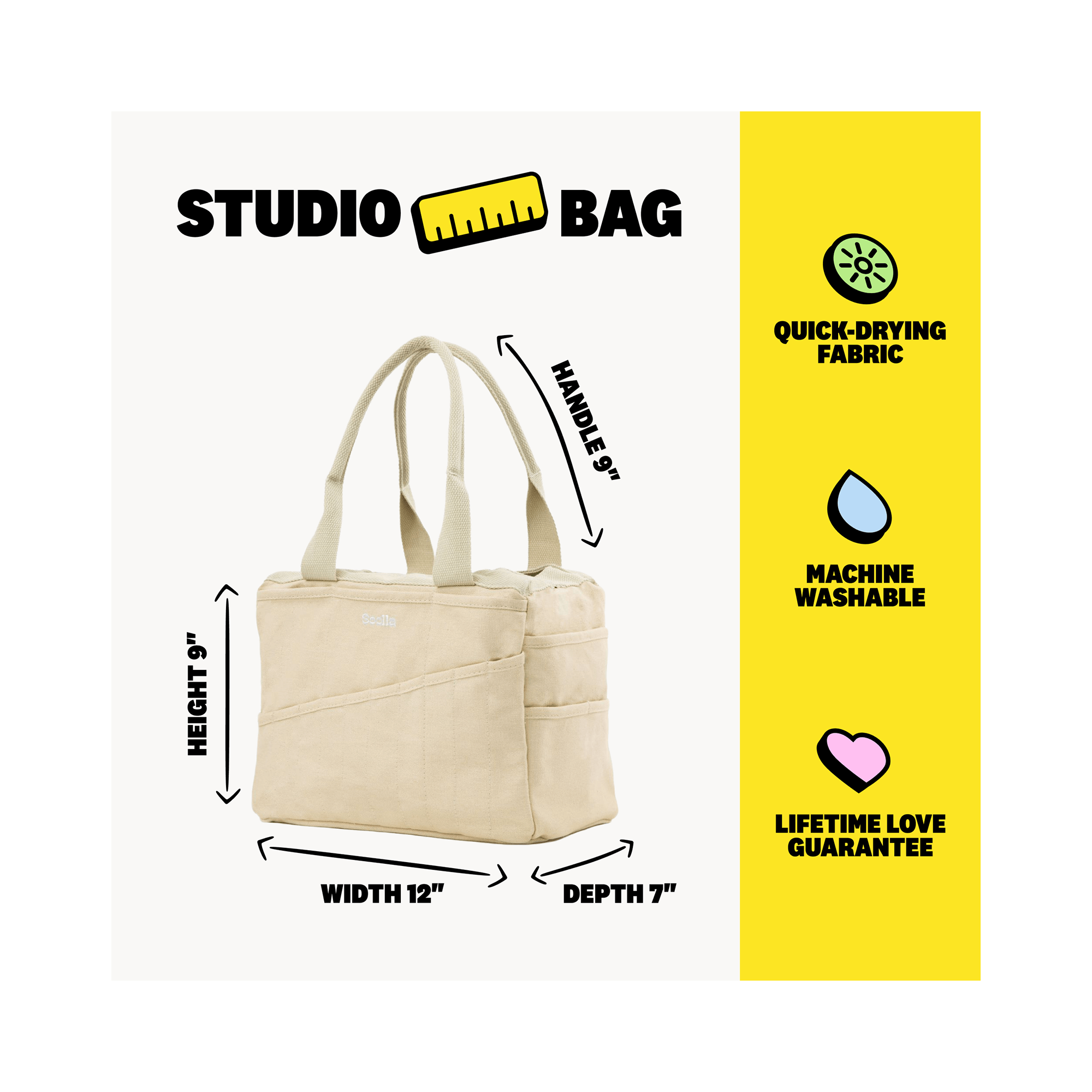 Soolla® Studio Bag, Boho Beige