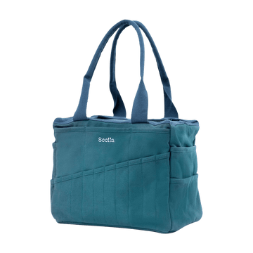 ★TOUT Y EST★ Wallaroo Mini Macaron Shoulder Tote Bag Blue Aquamarine Studio Soolla® Bag – Pottery & Crochet Storage Tote