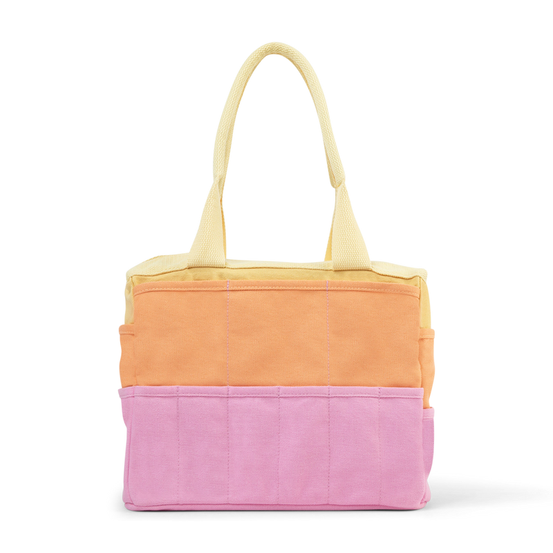 Back view of Soolla Studio Bag in Becca Sands, a pottery tool bag and artist bag