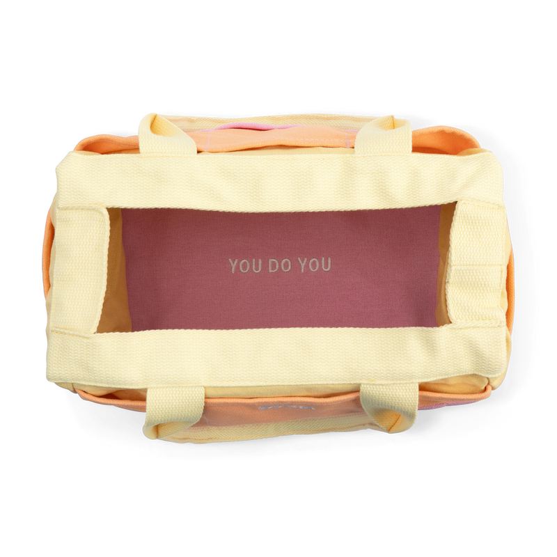 Interior view of Soolla Studio Bag in Becca Sands, a pottery tool bag and artist bag