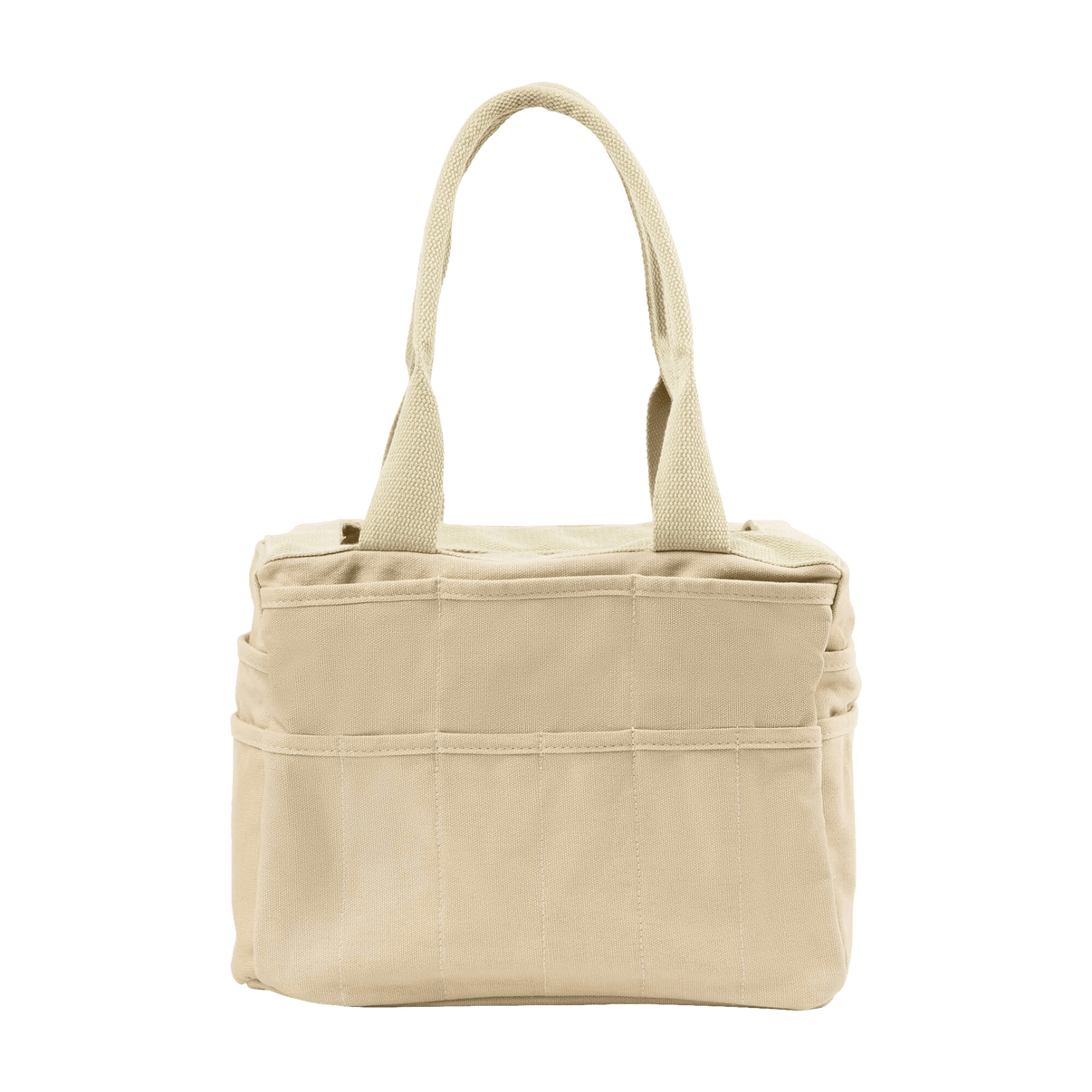 Back view of Soolla Studio Bag in Boho Beige, a pottery tool bag and artist bag