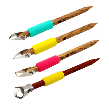 DiamondCore Tools 4 Pack Carving Tools, Set 1, for pottery carving and clay tools