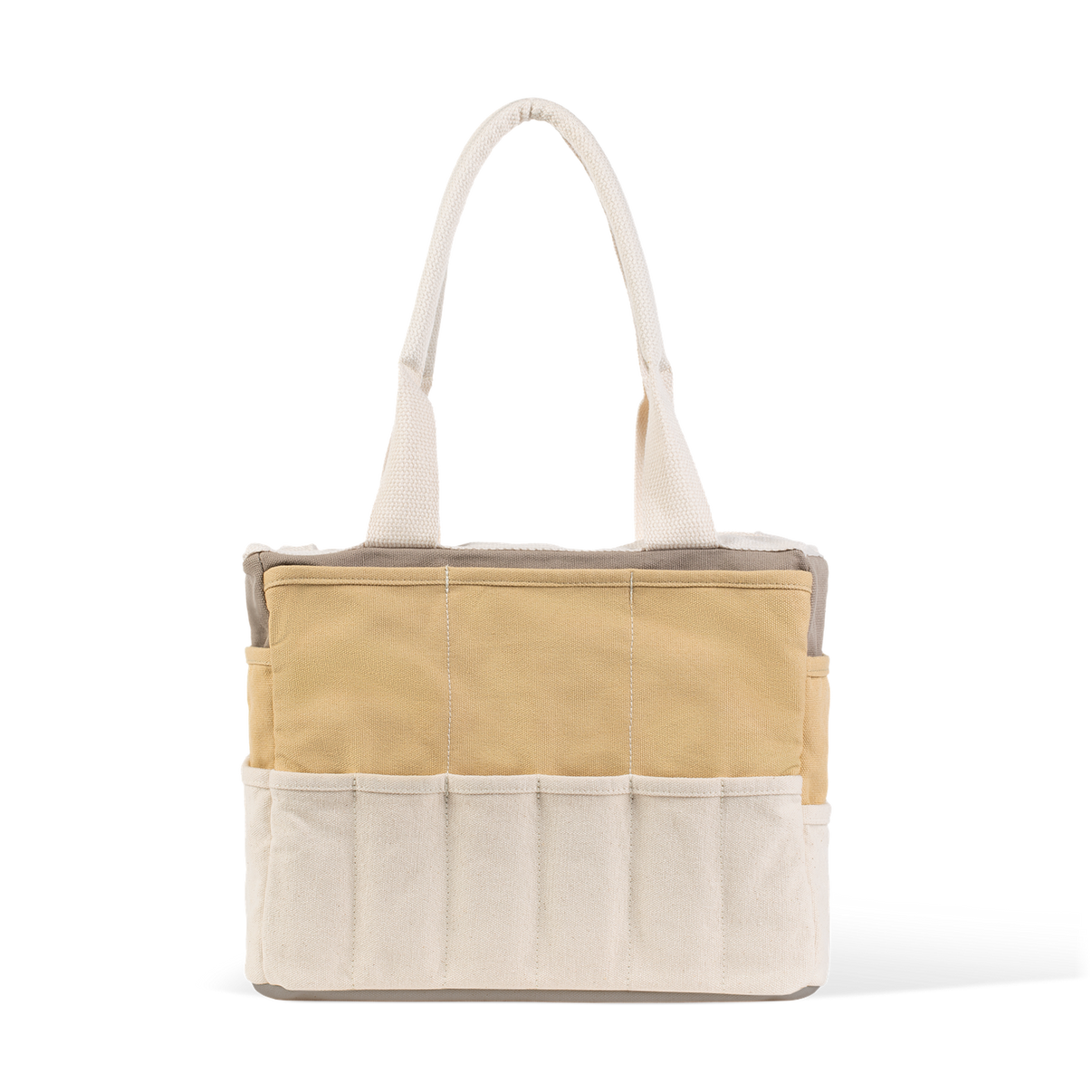 Back view of Soolla Studio Bag in Driftwood, a pottery tool bag and artist bag