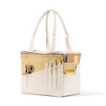 Load image into Gallery viewer, Left side view of Soolla Studio Bag in Driftwood, a pottery tool bag and artist bag
