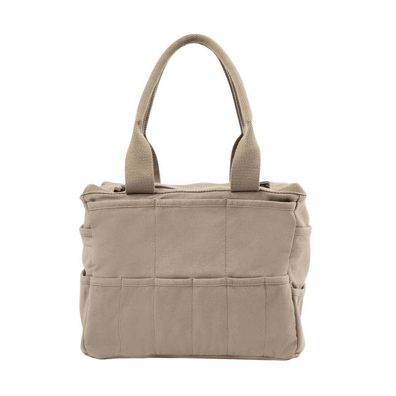 Back view of Soolla Studio Bag in Graphite, a pottery tool bag and artist bag