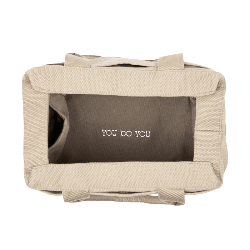 Interior view of Soolla Studio Bag in Graphite, a pottery tool bag and artist bag