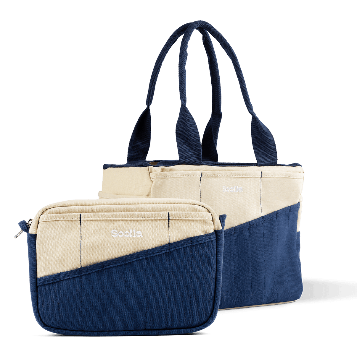 Soolla Studio Bag and Studio Pouch bundle in Marina, for pottery tools and stationery