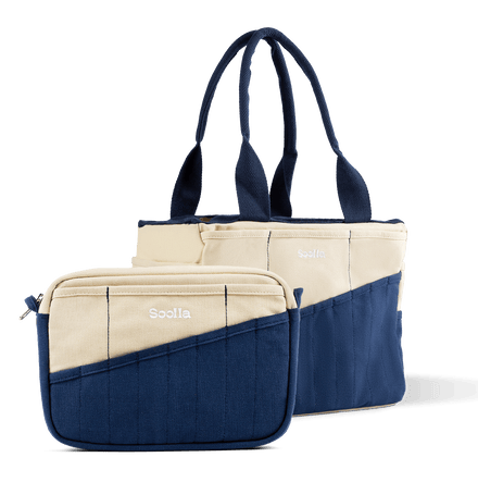 Soolla Studio Bag and Studio Pouch bundle in Marina, for pottery tools and stationery