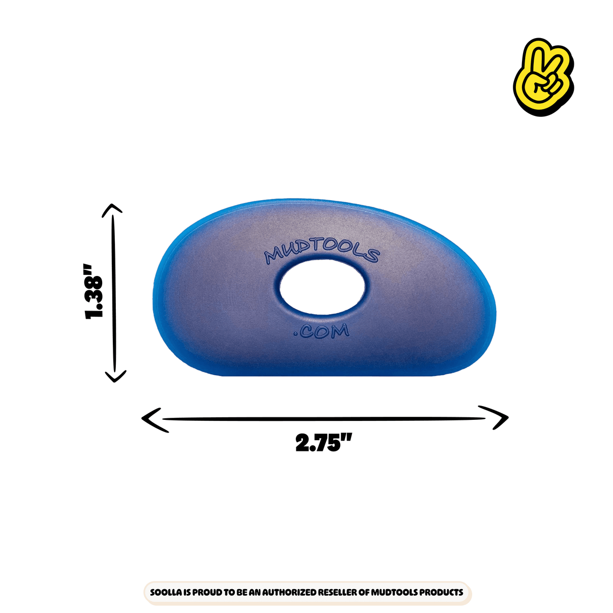 Mudtools Polymer Pottery Rib, Shape 0, for pottery and clay tools