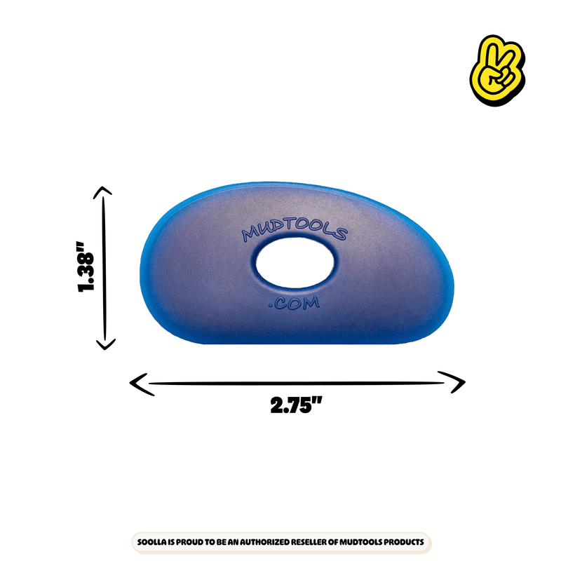Mudtools Polymer Pottery Rib, Shape 0, for pottery and clay tools