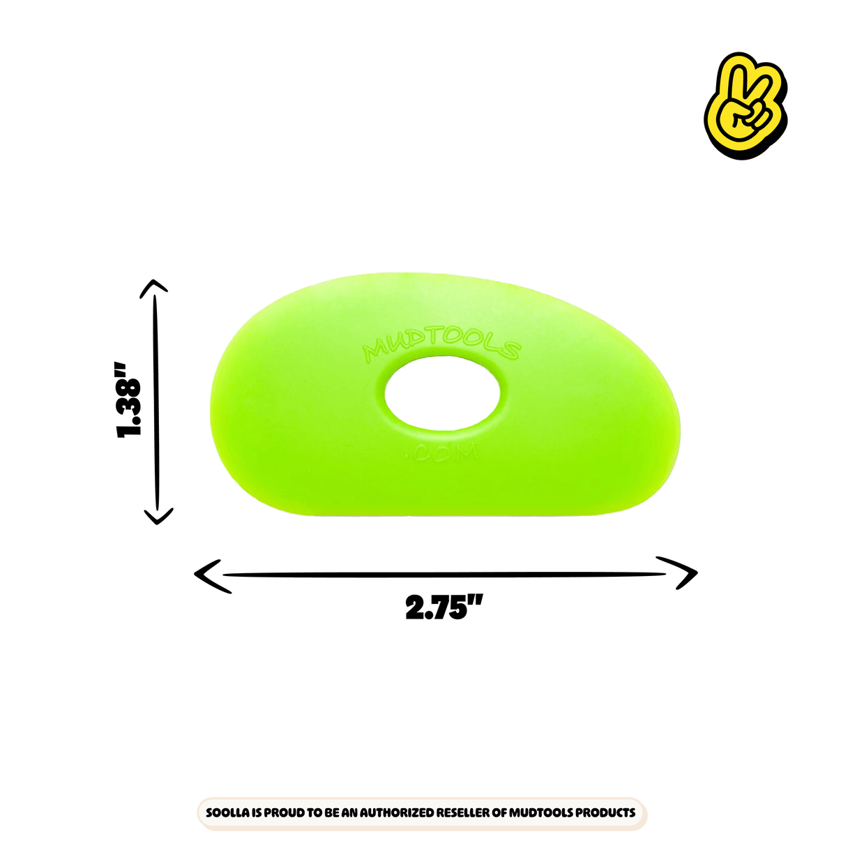 Mudtools Polymer Pottery Rib, Shape 0, for pottery and clay tools