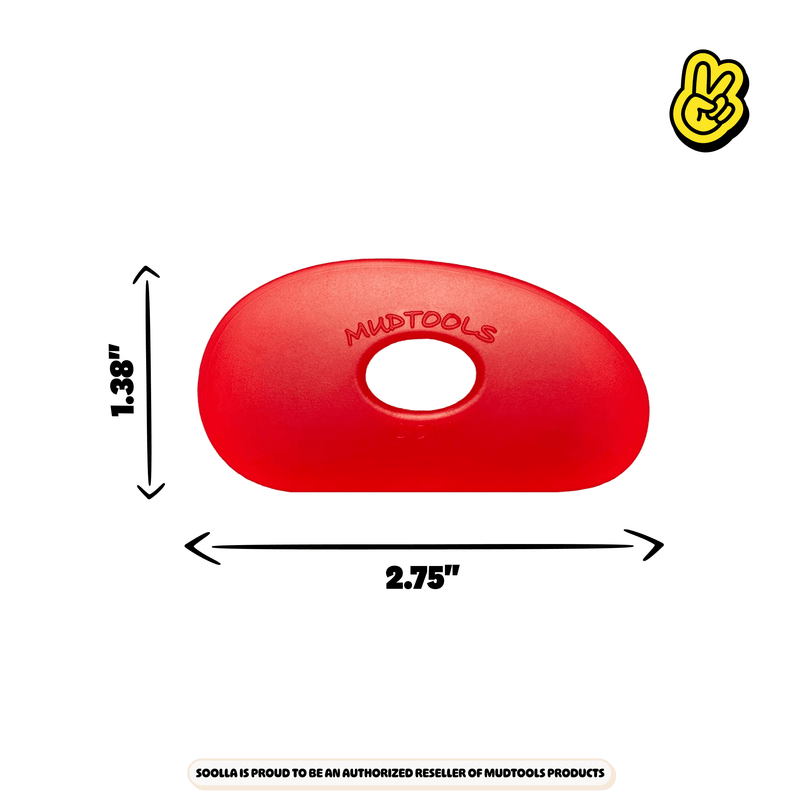 Mudtools Polymer Pottery Rib, Shape 0, for pottery and clay tools