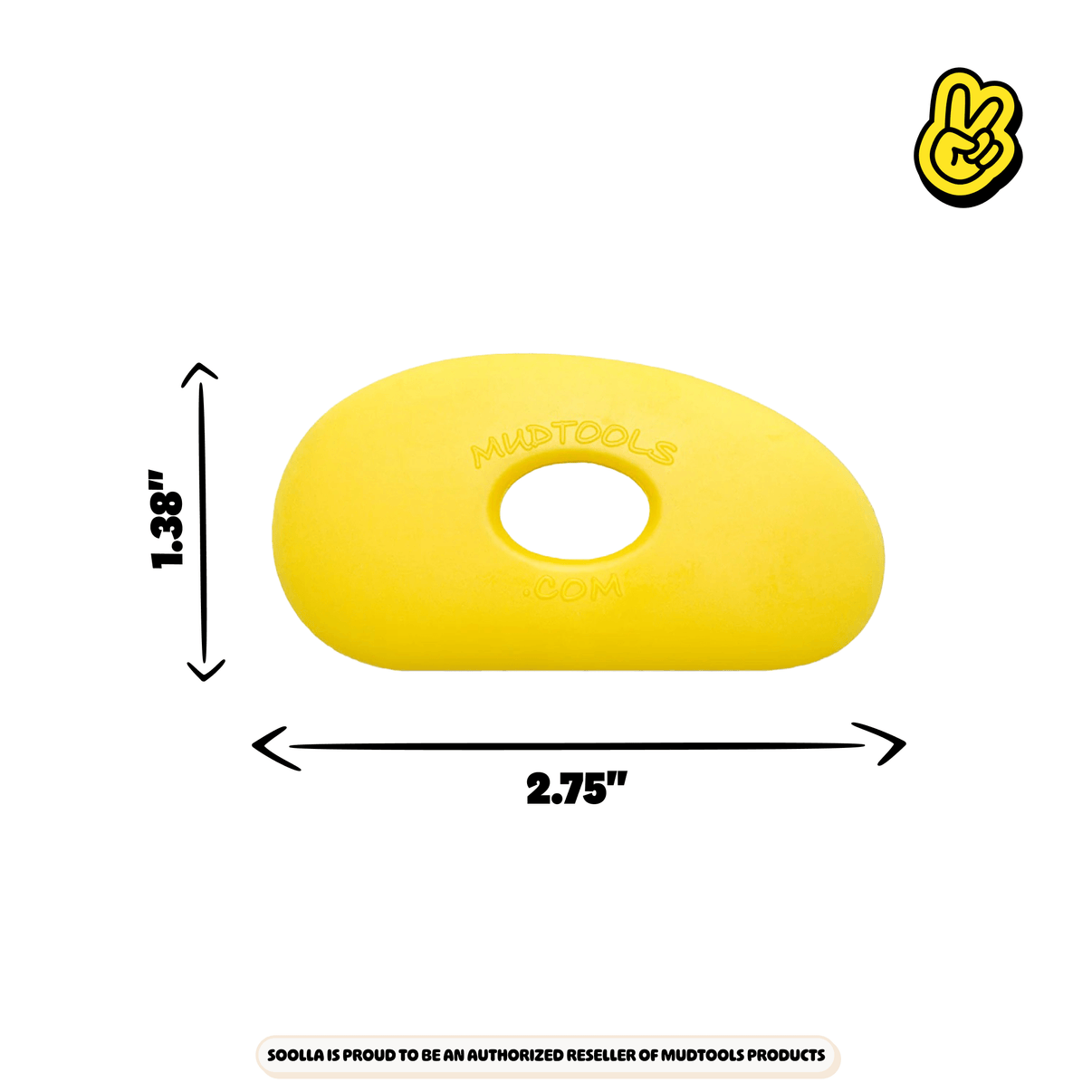 Mudtools Polymer Pottery Rib, Shape 0, for pottery and clay tools