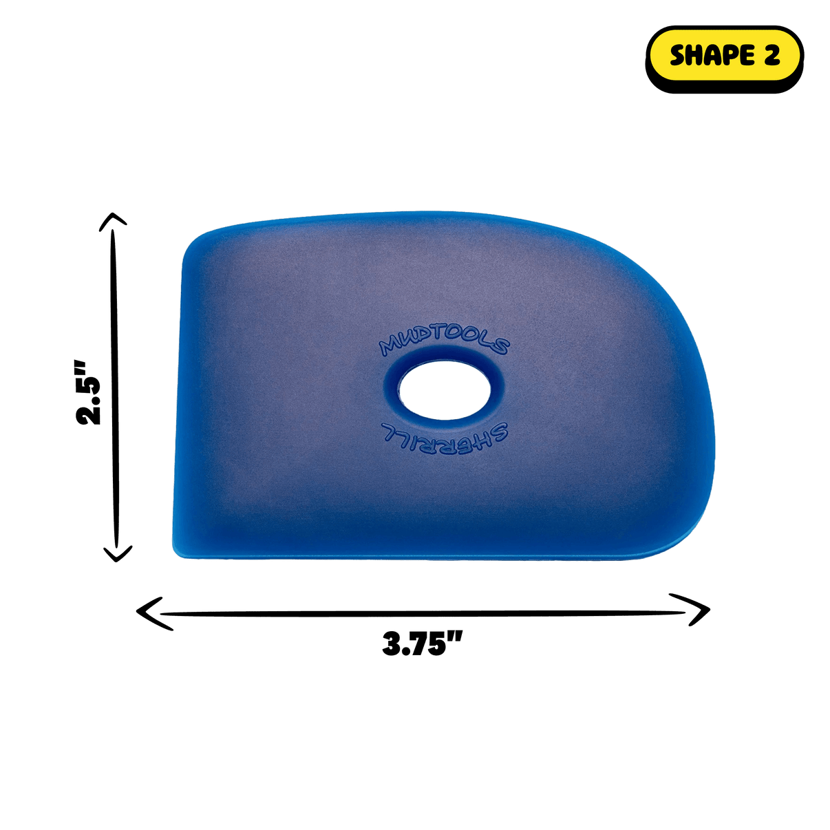 Mudtools Polymer Pottery Rib, Shape 2, for pottery and clay tools