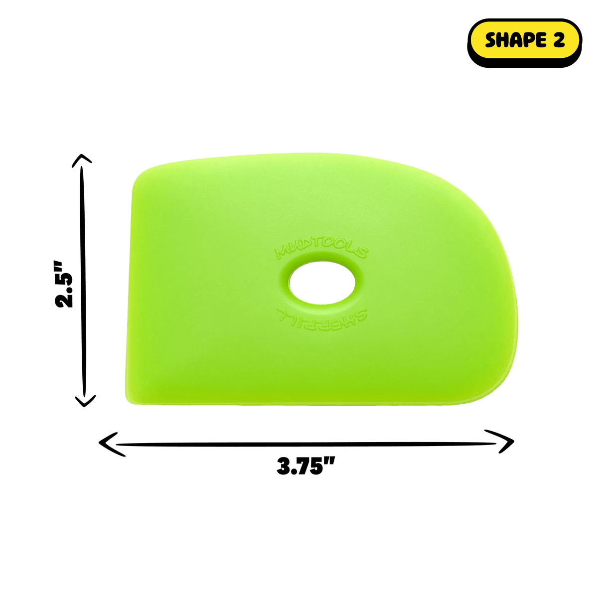 Mudtools Polymer Pottery Rib, Shape 2, for pottery and clay tools
