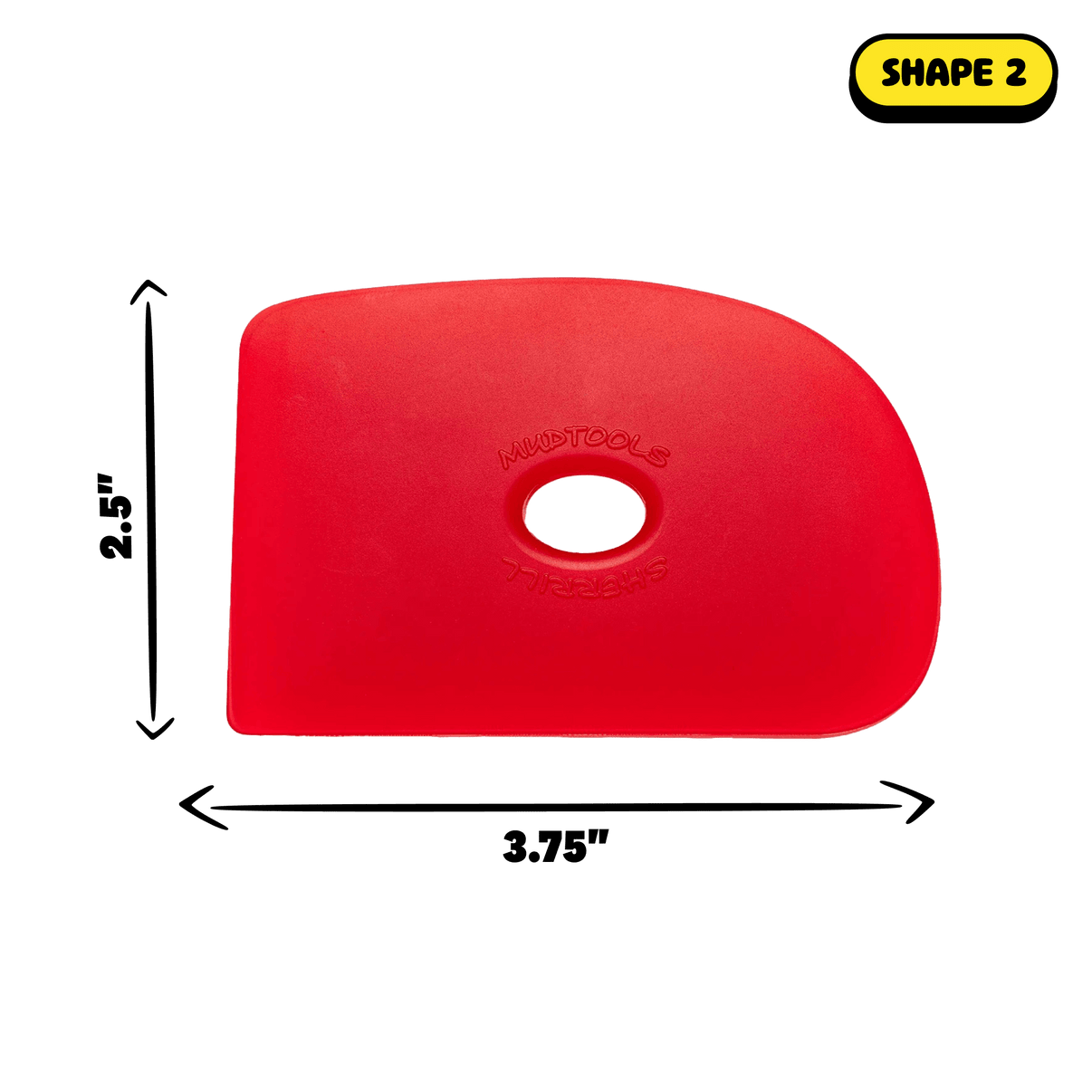 Mudtools Polymer Pottery Rib, Shape 2, for pottery and clay tools