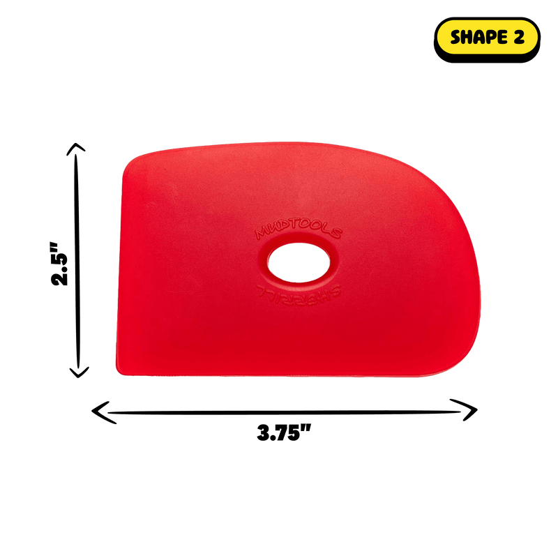 Mudtools Polymer Pottery Rib, Shape 2, for pottery and clay tools