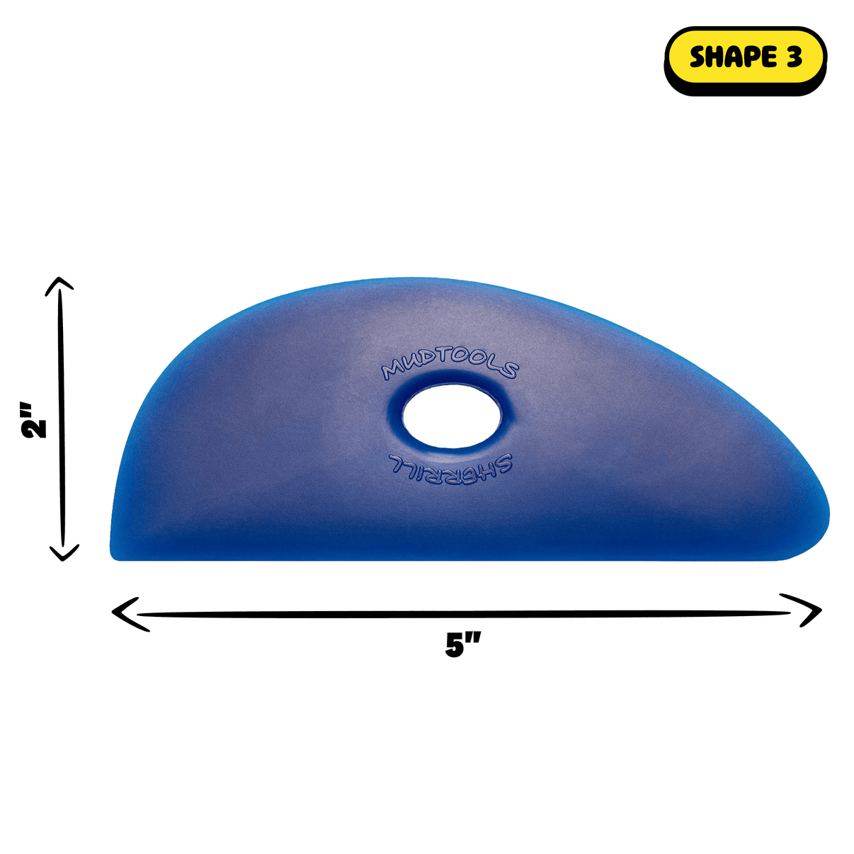 Mudtools Polymer Pottery Rib, Shape 3, for pottery and clay tools