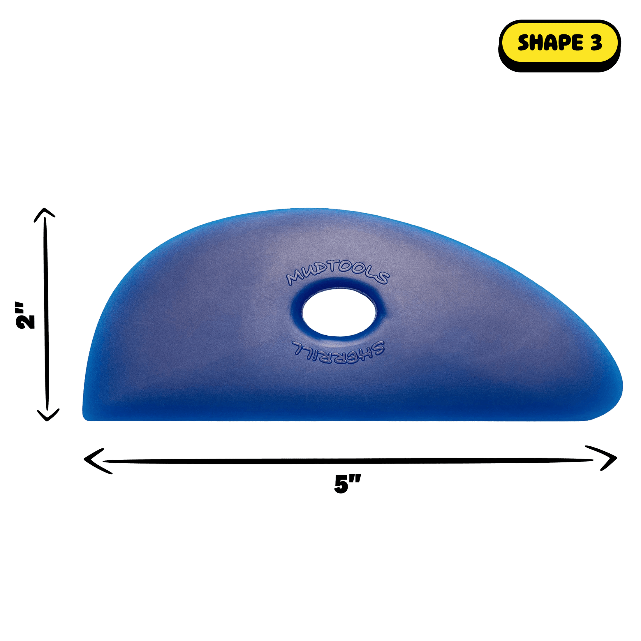 Mudtools Polymer Pottery Rib, Shape 3