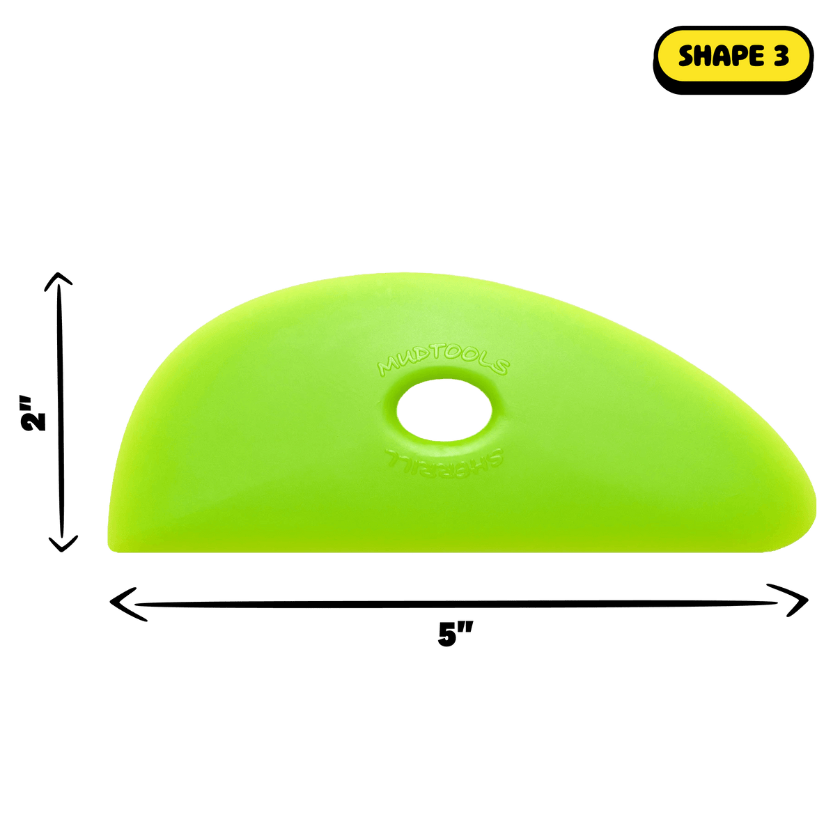 Mudtools Polymer Pottery Rib, Shape 3, for pottery and clay tools