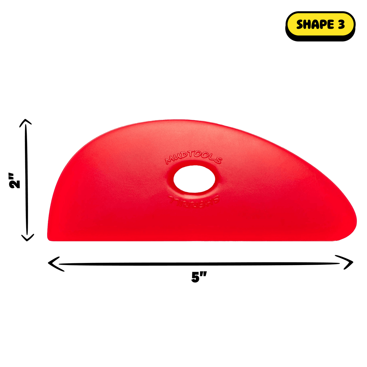 Mudtools Polymer Pottery Rib, Shape 3, for pottery and clay tools