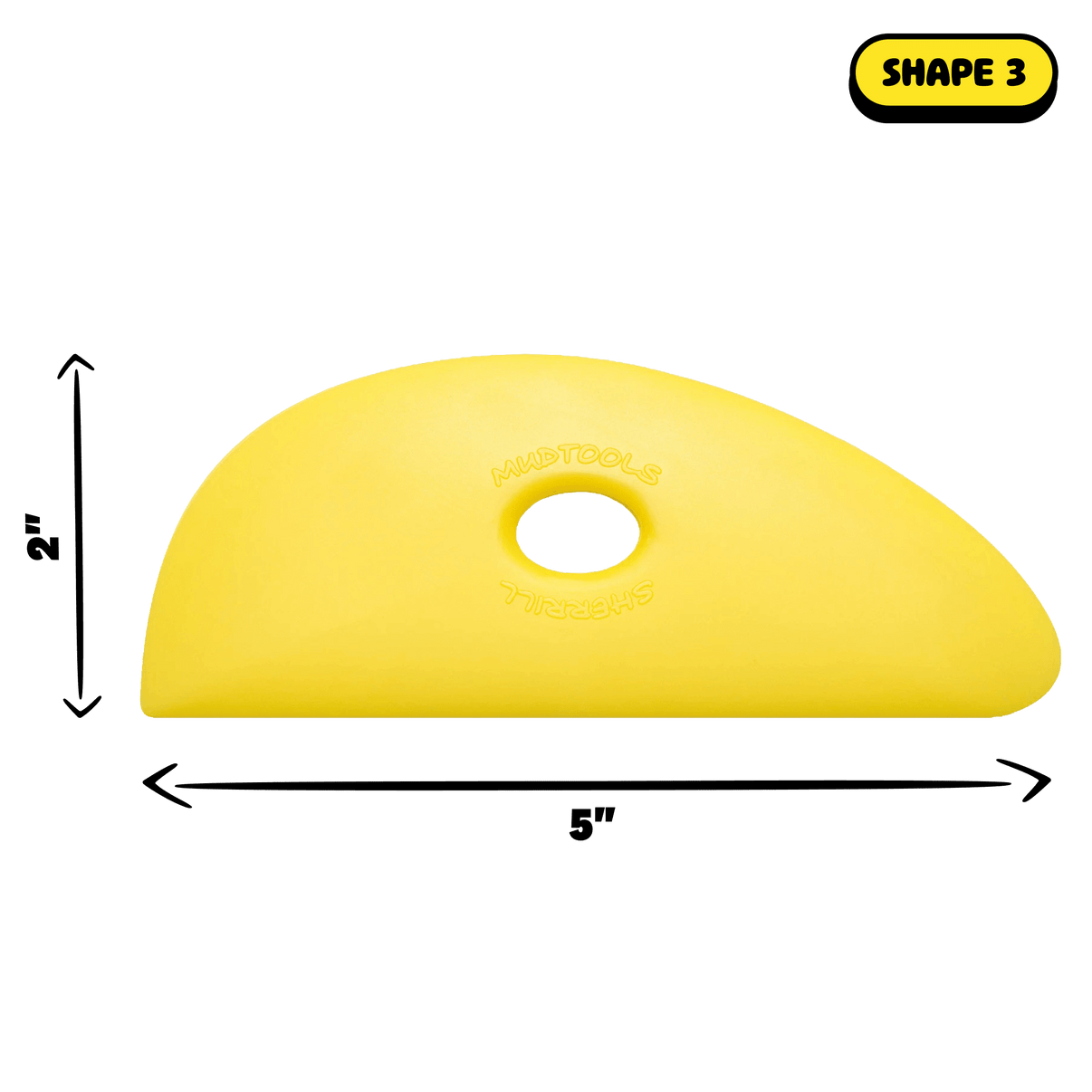 Mudtools Polymer Pottery Rib, Shape 3, for pottery and clay tools