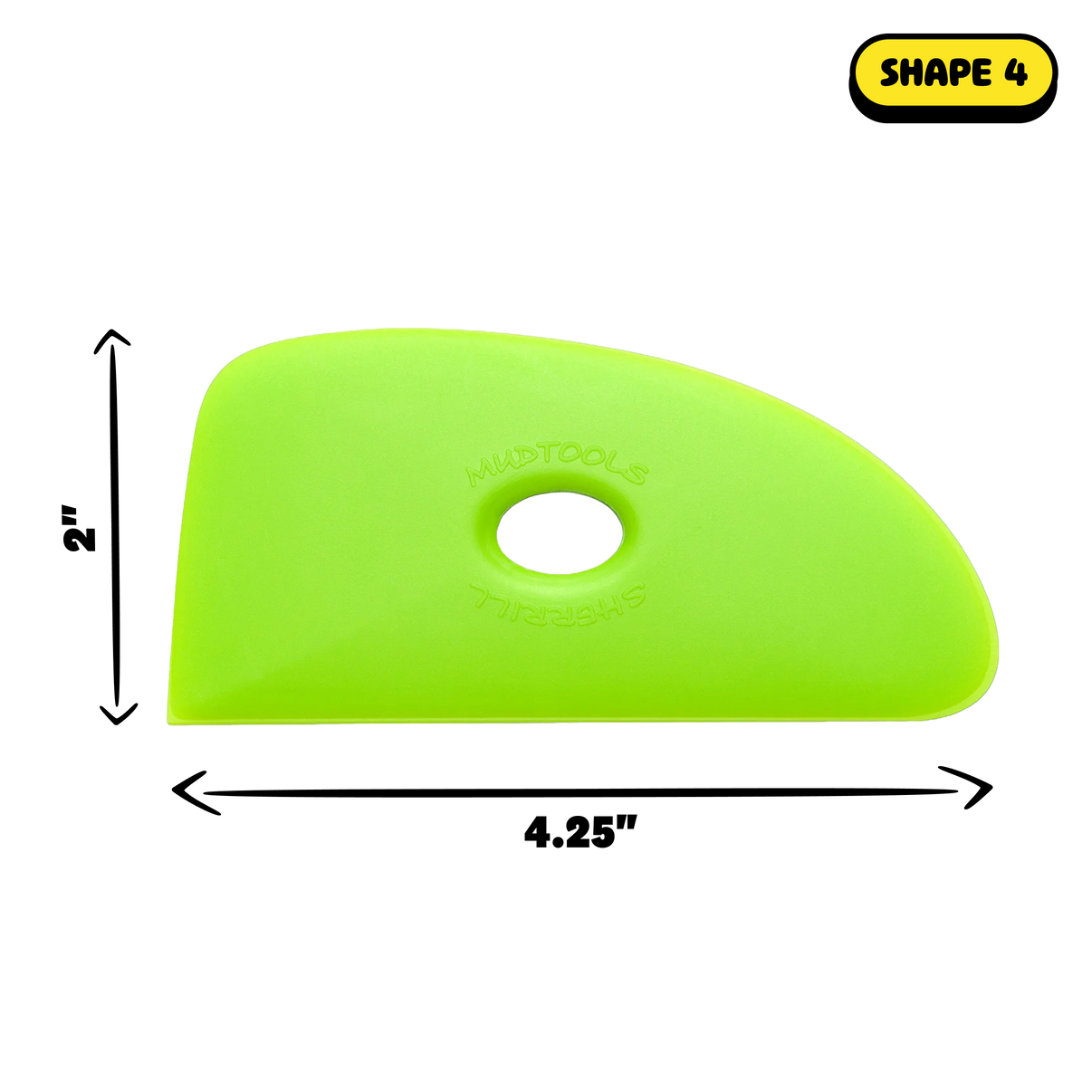 Mudtools Polymer Pottery Rib, Shape 4, for pottery and clay tools
