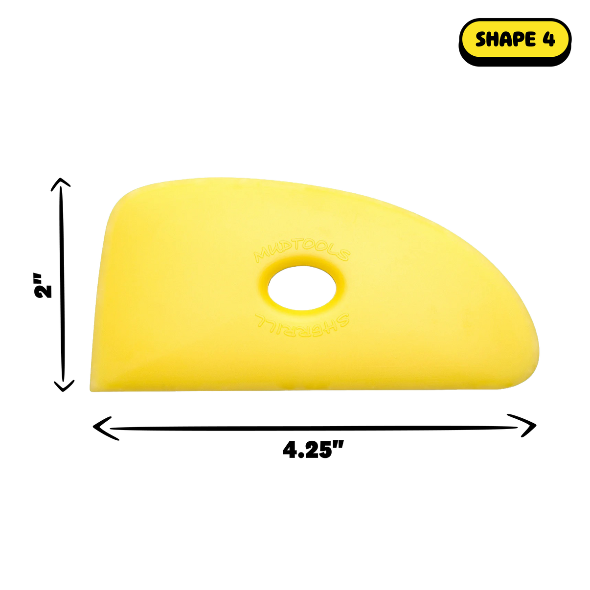 Mudtools Polymer Pottery Rib, Shape 4, for pottery and clay tools