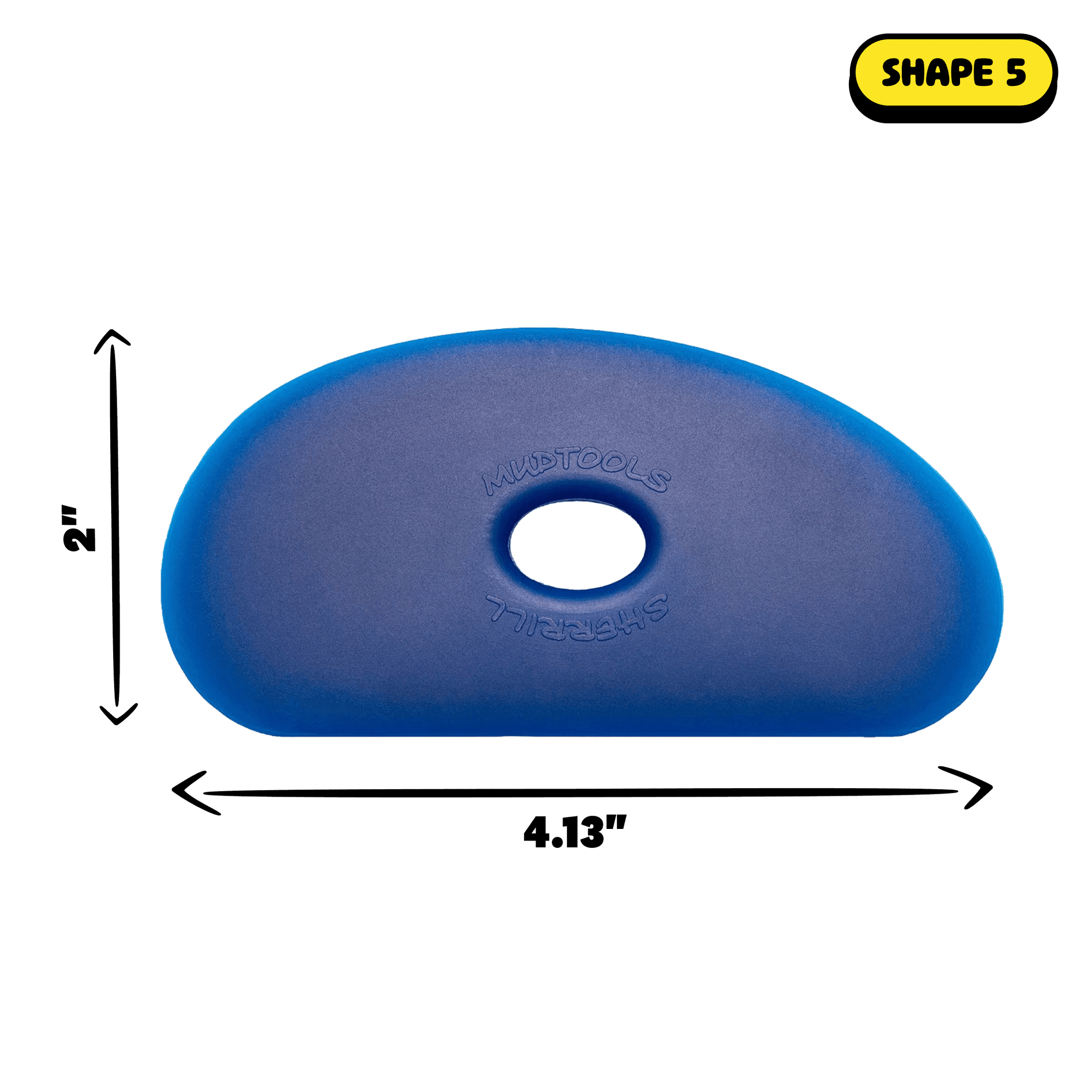 Mudtools Polymer Pottery Rib, Shape 5