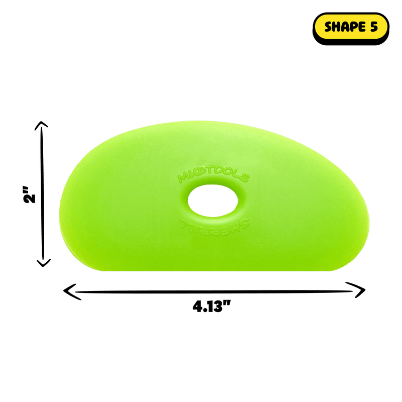 Mudtools Polymer Pottery Rib, Shape 5, for pottery and clay tools