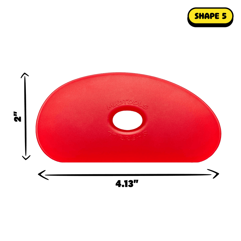 Mudtools Polymer Pottery Rib, Shape 5, for pottery and clay tools