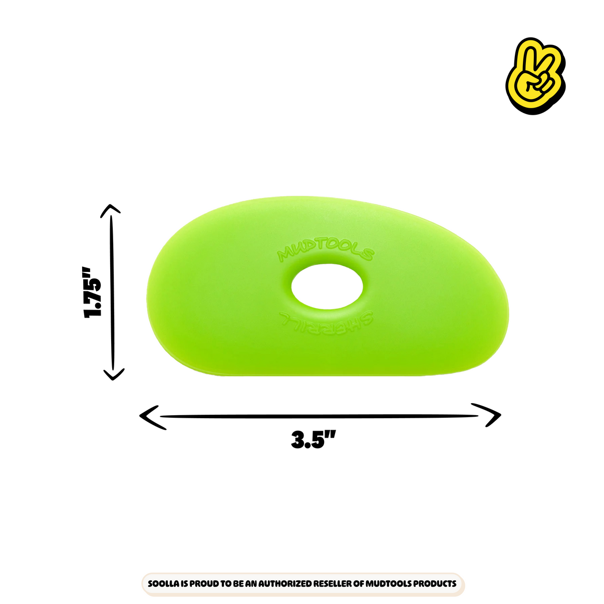 Mudtools Polymer Pottery Rib, Shape 1, for pottery and clay tools