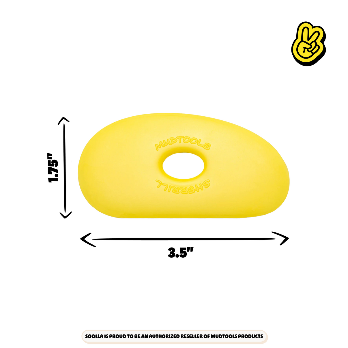 Mudtools Polymer Pottery Rib, Shape 1, for pottery and clay tools