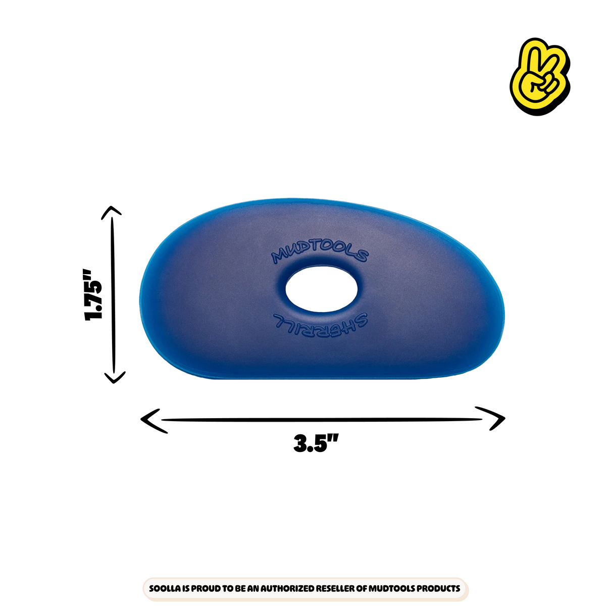Mudtools Polymer Pottery Rib, Shape 1, for pottery and clay tools
