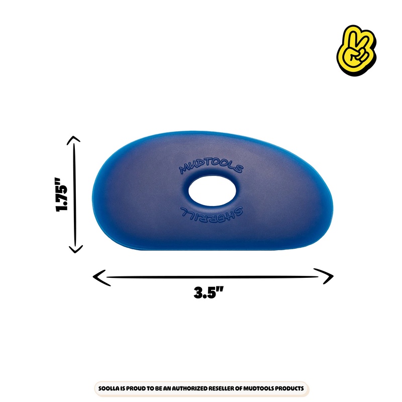 Mudtools Polymer Pottery Rib, Shape 1, for pottery and clay tools