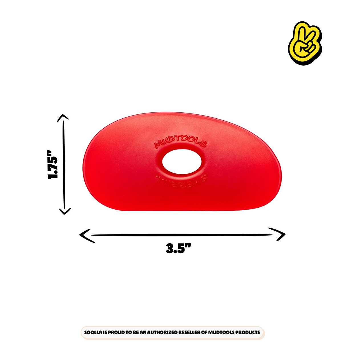Mudtools Polymer Pottery Rib, Shape 1, for pottery and clay tools
