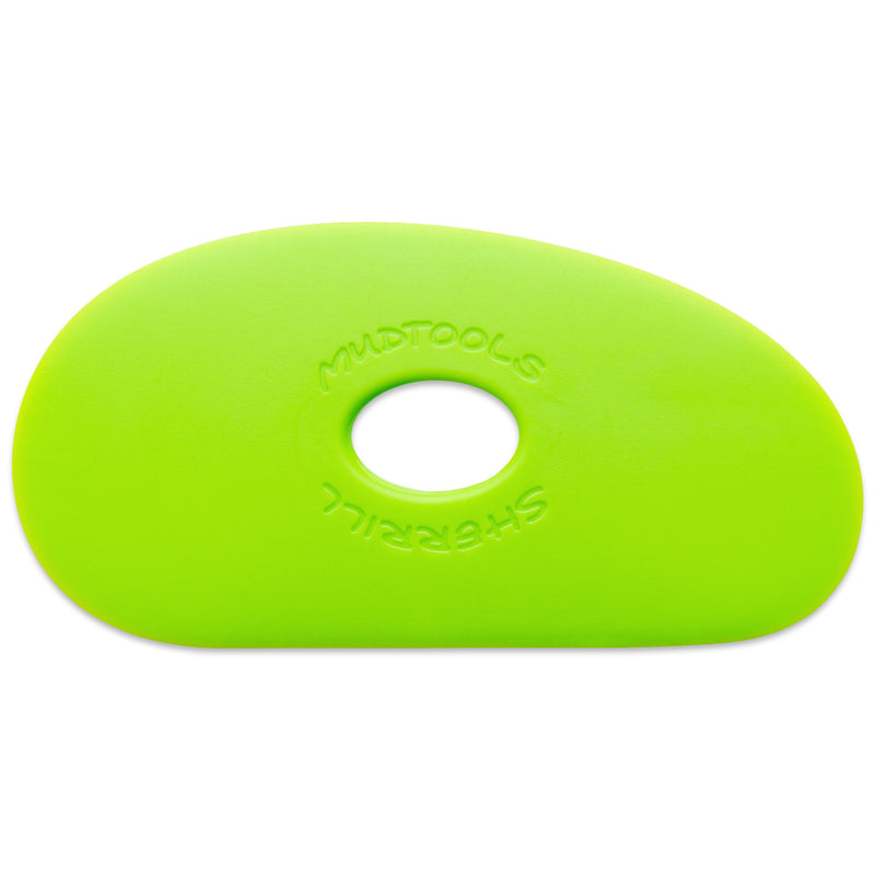 Mudtools Polymer Pottery Rib Shape 1 Green