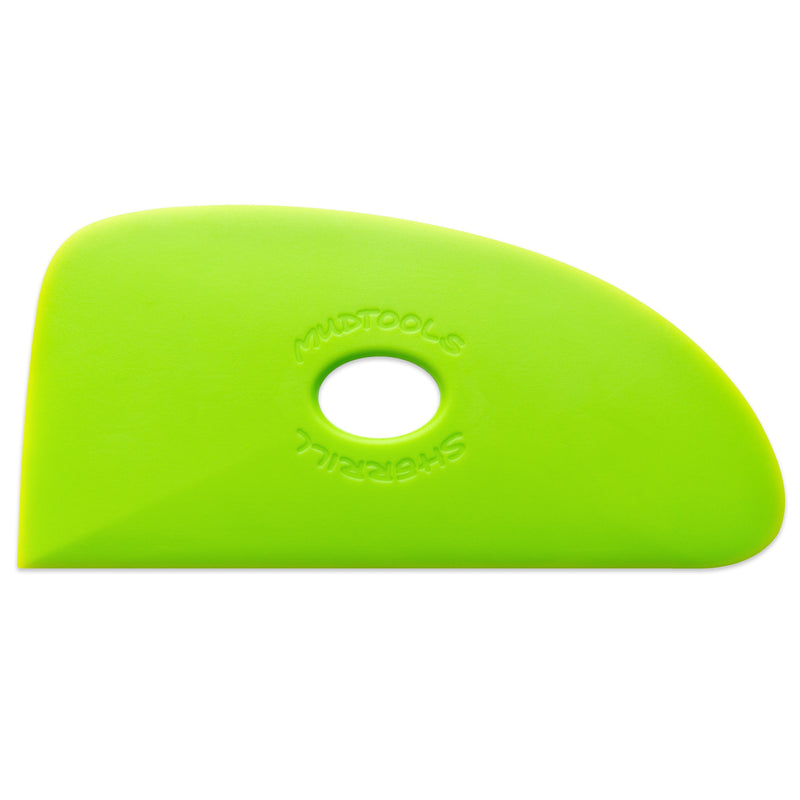 Mudtools Polymer Pottery Rib Shape 4 Green