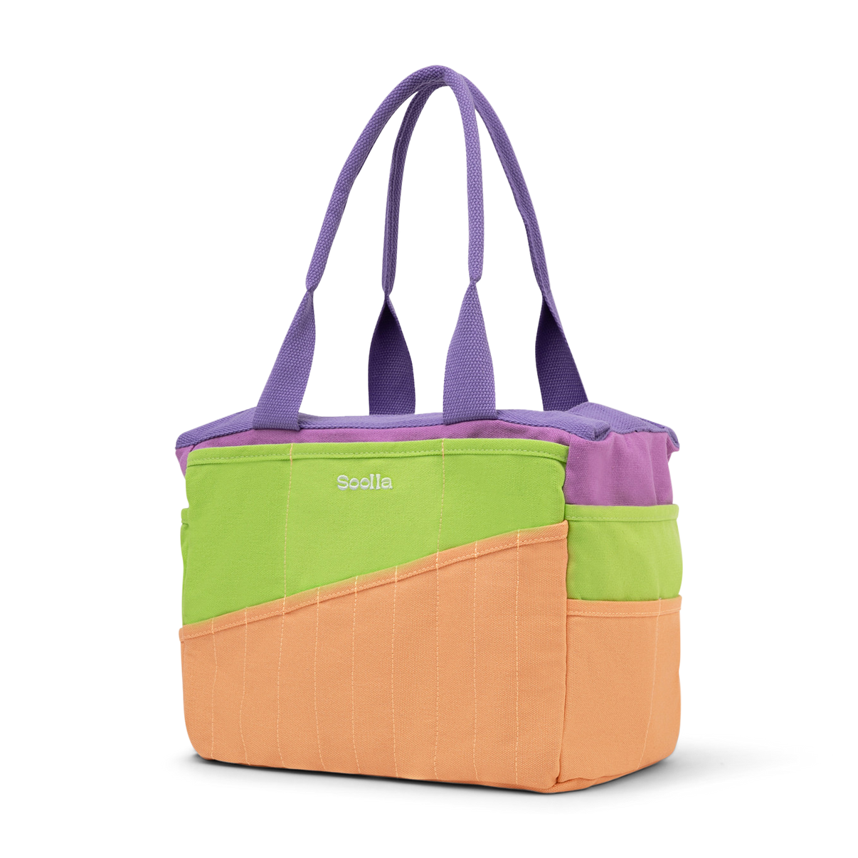 Right side view of Soolla Studio Bag in Sarah Anderson, a pottery tool bag and artist bag