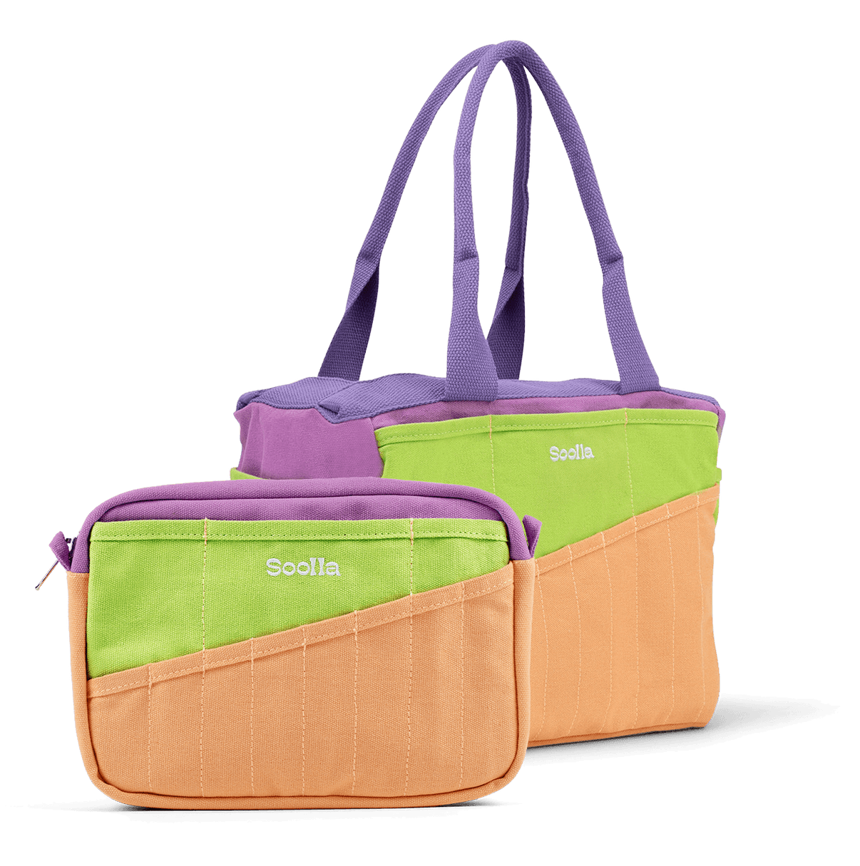 Soolla Studio Bag and Studio Pouch bundle in Sarah Anderson, for pottery tools and stationery