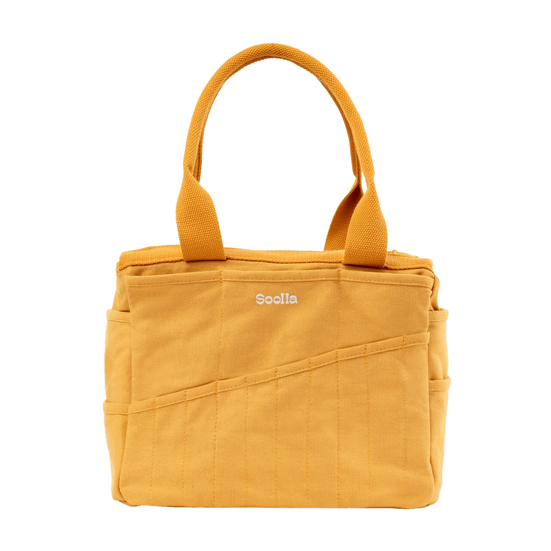 Front view of Soolla Studio Bag in Sedona, a pottery tool bag and artist bag