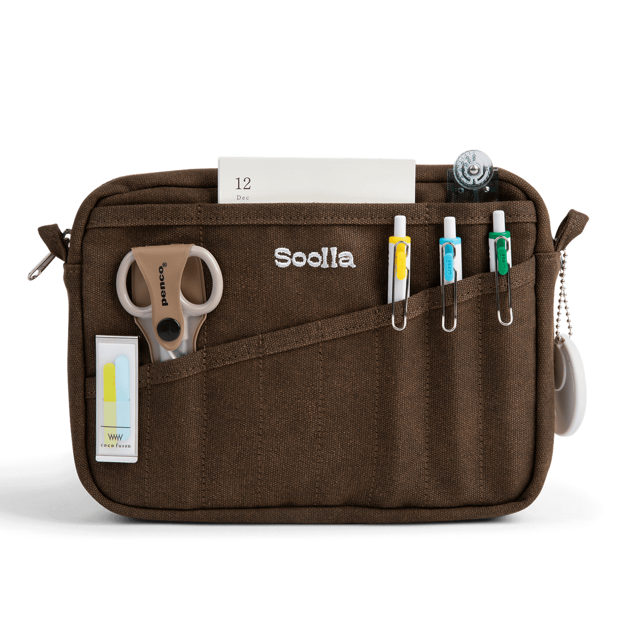 Soolla Studio Bag + Pouch Bundle, Coffee Bean