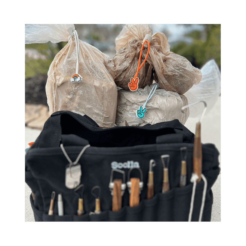 Soolla Studio Ties, Clay Bag Ties, for pottery and clay tools