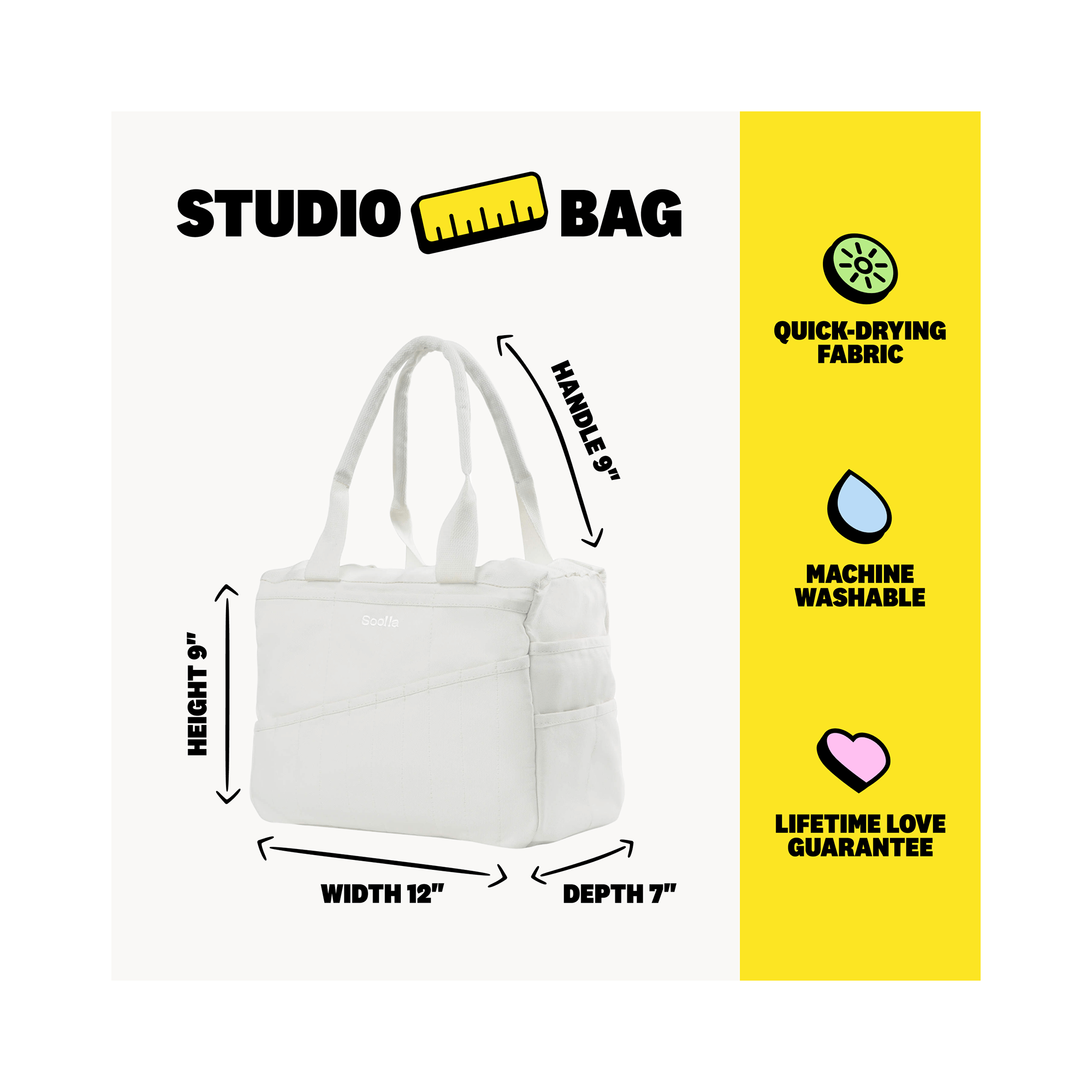 Soolla® Studio Bag, Porcelain White