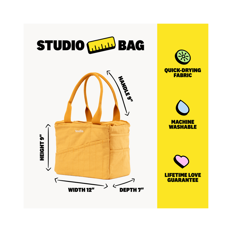 Soolla Studio Bag in Sedona, a pottery tool bag and artist bag