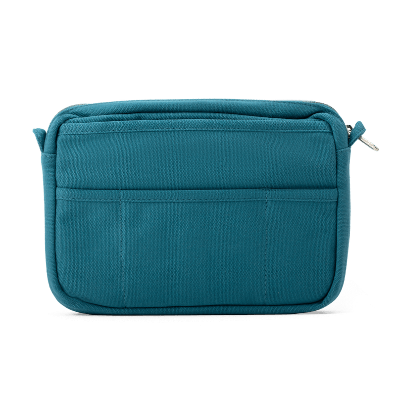Back view of Soolla Studio Pouch in Aquamarine, a stationery pouch and art pouch