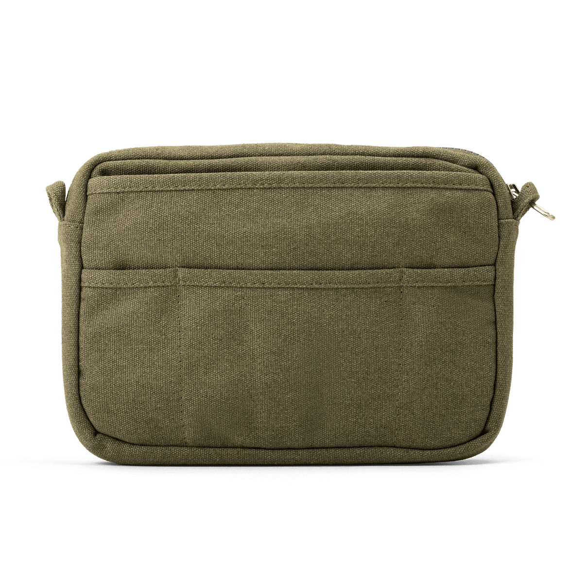 Back view of Soolla Studio Pouch in Deep Forest Green, a stationery pouch and art pouch