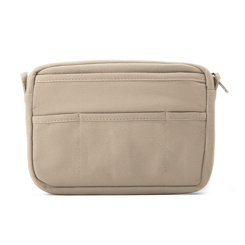 Back view of Soolla Studio Pouch in Graphite, a stationery pouch and art pouch